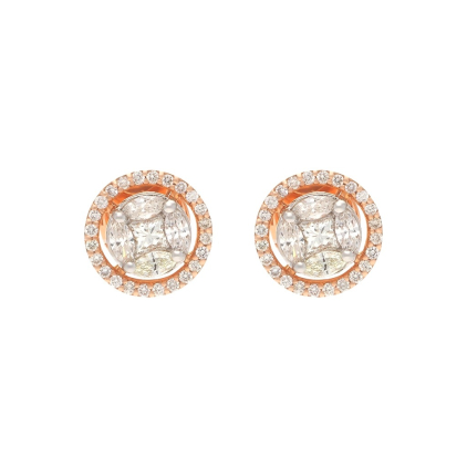 Round Diamond Earrings