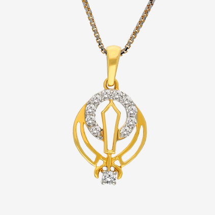 Akal Purakh  Diamond Pendant 