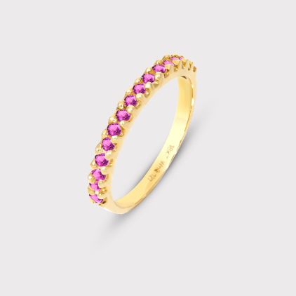 Solitary Streak Ruby  Band