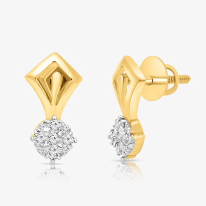 Miniature Gold Diamond Earrings