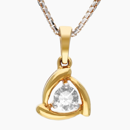 Retro  lone Natural Diamond Pendant 