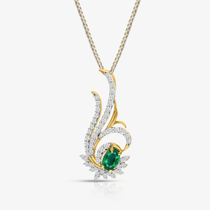 Woow Emerald Diamond Pendant