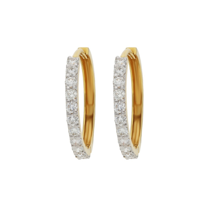 Graceful Stunning Diamond Hoops 