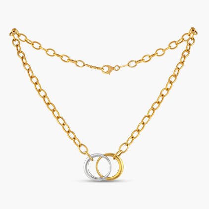 WIte and gold logo Gold Chain