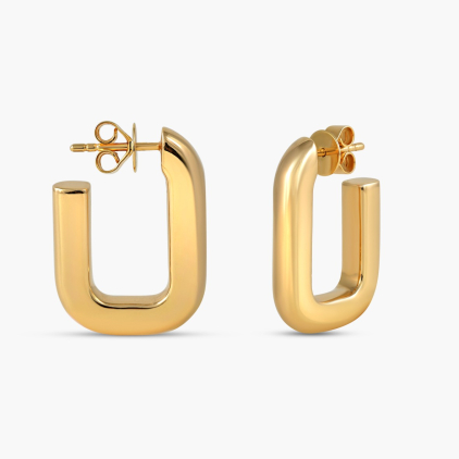 Striking J Gold Earrings