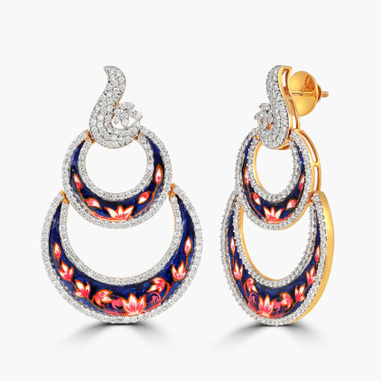 Appealing Diamond Chandbali Earrings