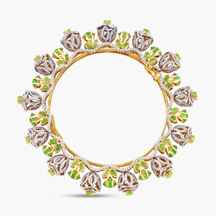 Iconic Diamond Emerald  Bangles