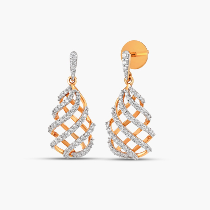 Brimming Netted Diamond Earrings