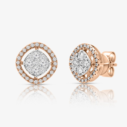 Quadilateral Diamond Earrings