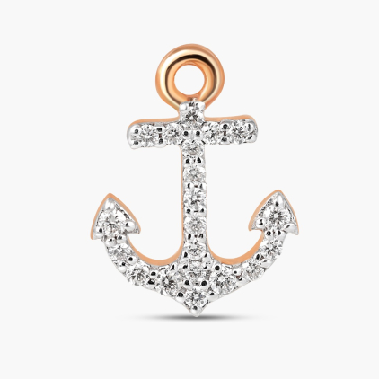 Diamond Anchor Charm