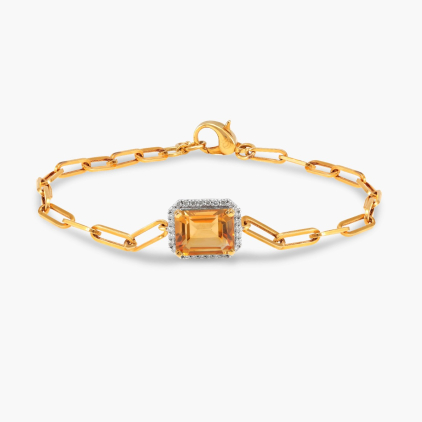 Emberglow citrine Diamond Bracelet 