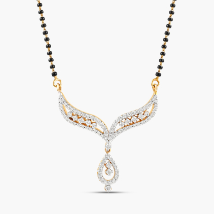 Attractive Nature Inspired Diamond Mangalsutra