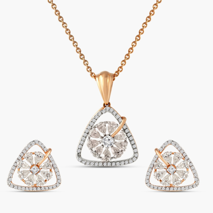 Floral Shimmer Pendant Set