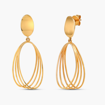 Triple Twisted Gold Earrings