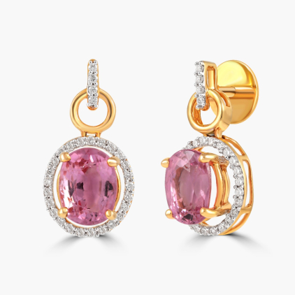 Radiant Fusion Diamond & Spinel Drop Earrings