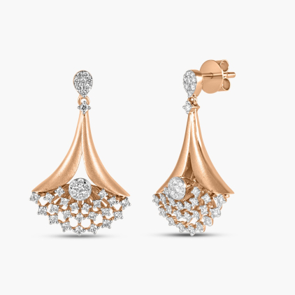 Ornate Bloom Diamond Earrings